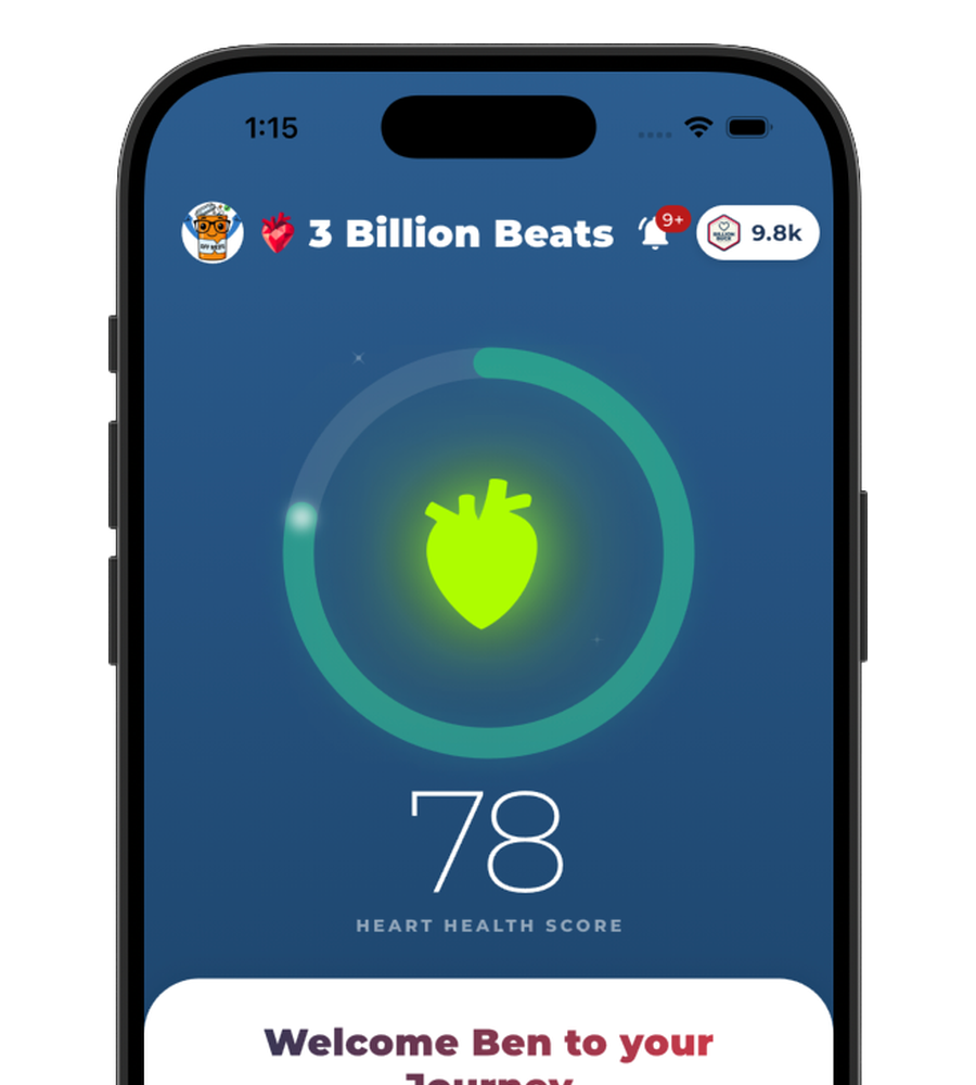 Heart Health Score journey dashboard