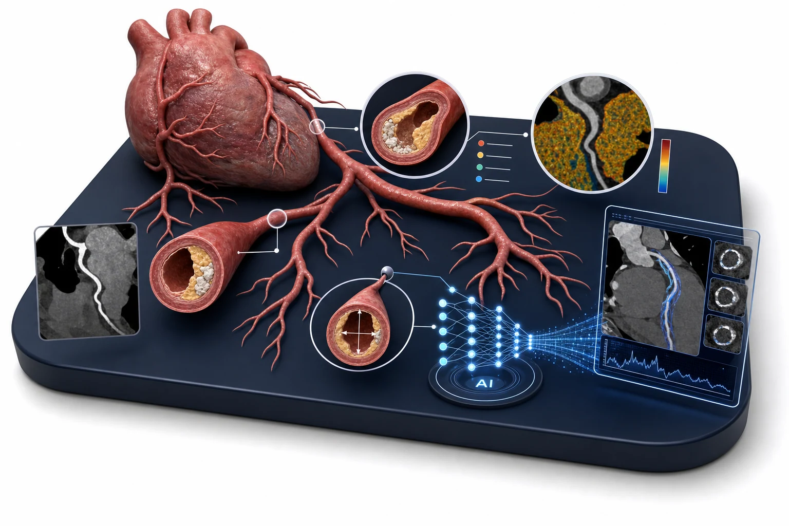 AI Cardiac Imaging: CT scanner with AI plaque analysis