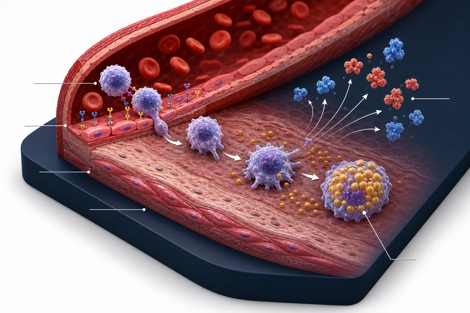 Chronic Inflammation: activated endothelium and cytokine cascade