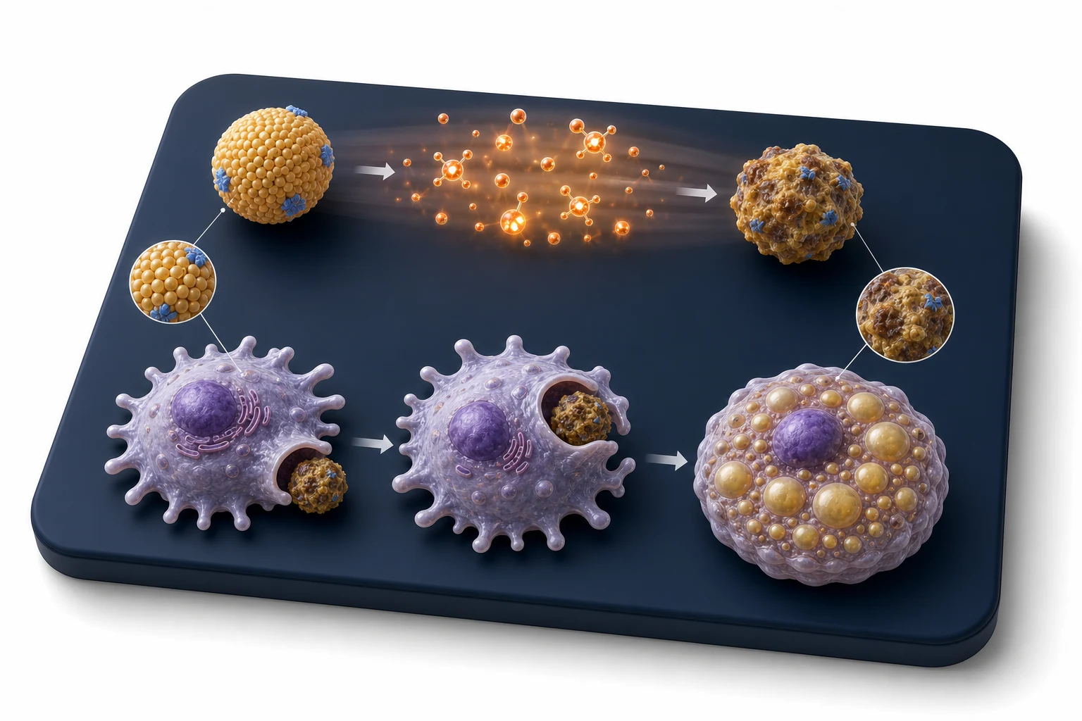 Oxidized LDL: from normal particle to foam cell