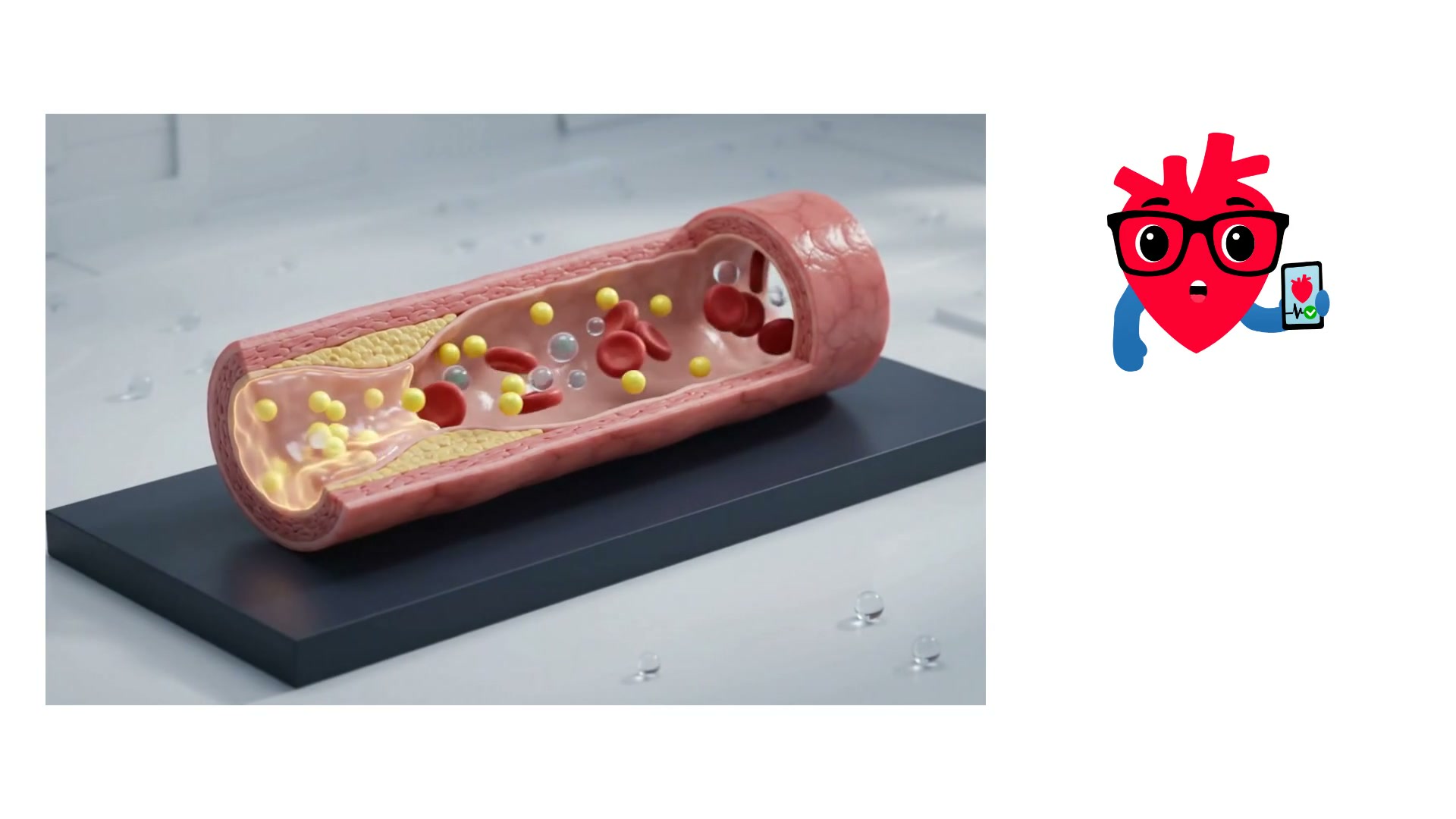 Inside a coronary artery: plaque forming as LDL particles stream past