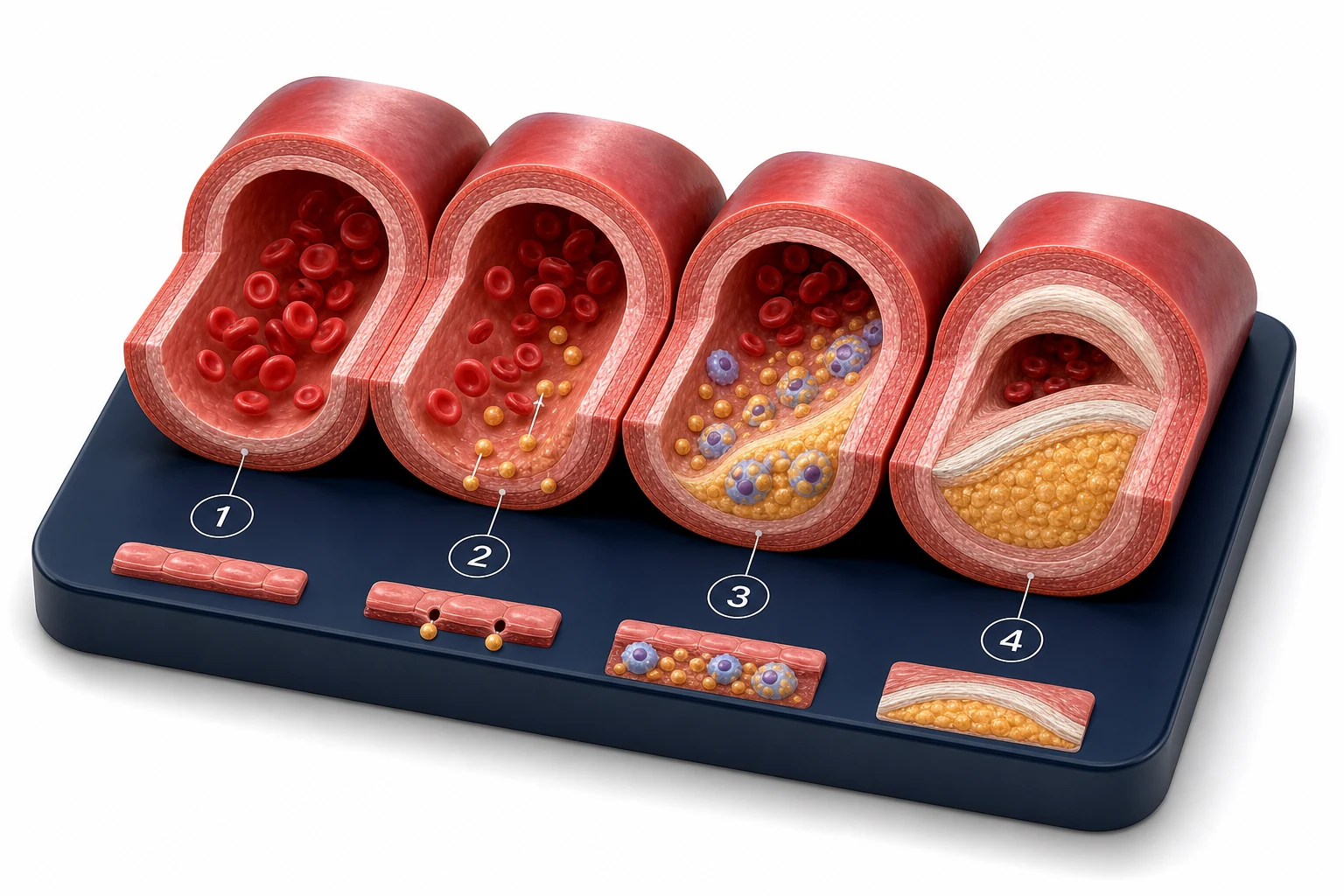 The Root Cause Cascade: progressive stages of atherosclerosis